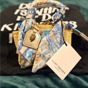 Kurt Geiger Blue and Tan Mini Bag